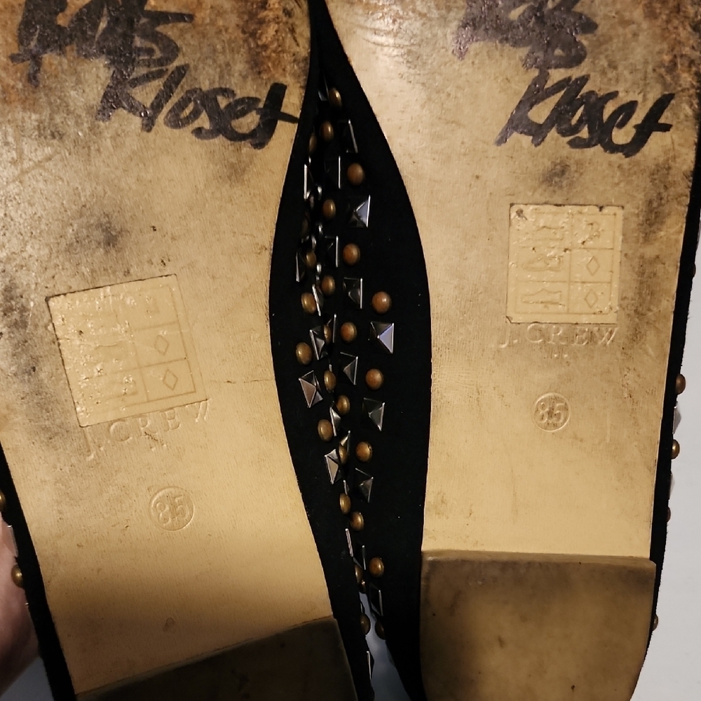 J. Crew Black Studded Loafers - Picture 8 of 8